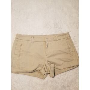 Stylist Shorts Womens Size 10 Beige Flat Front Chino Khakis
